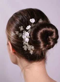 Accessoire cheveux mariage petites fleurs Blanc
