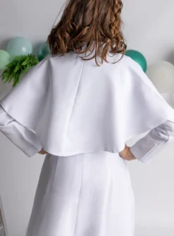 Aube de communion fille + cape + cordon