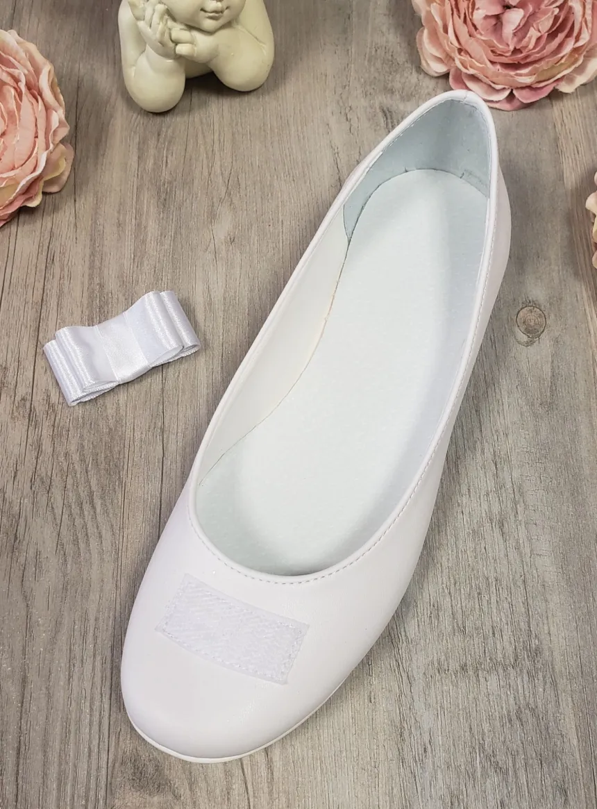 Ballerine avec noeud satin cérémonie fille