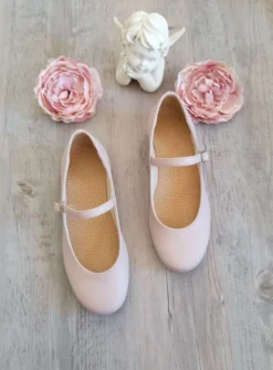 ballerine fille avec lanière sur le côté