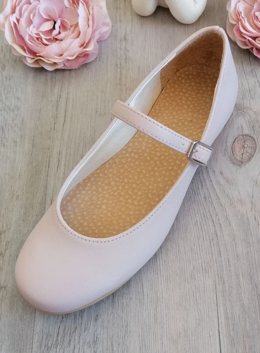 ballerine fille avec lanière sur le côté