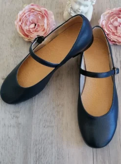 ballerine fille avec lanière sur le côté