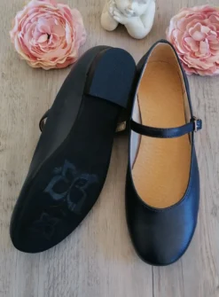 ballerine fille avec lanière sur le côté