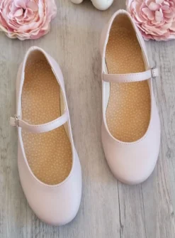 ballerine fille avec lanière sur le côté