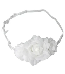 Bandeau avec fleur blanche Blanc