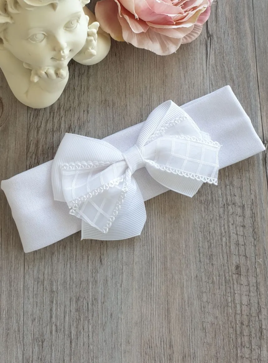 Bandeau baptême mariage fille