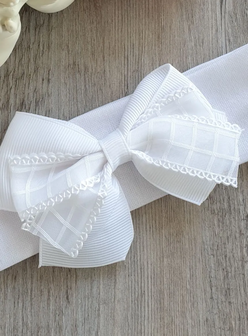 Bandeau baptême mariage fille