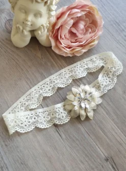 Bandeau bébé bijou Ivoire - Ecru