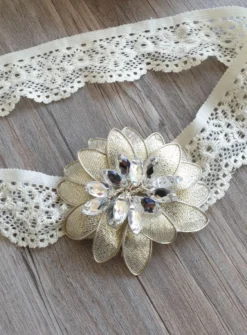 Bandeau bébé bijou Ivoire - Ecru