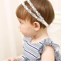 Bandeau bébé fille dentelle et tulle