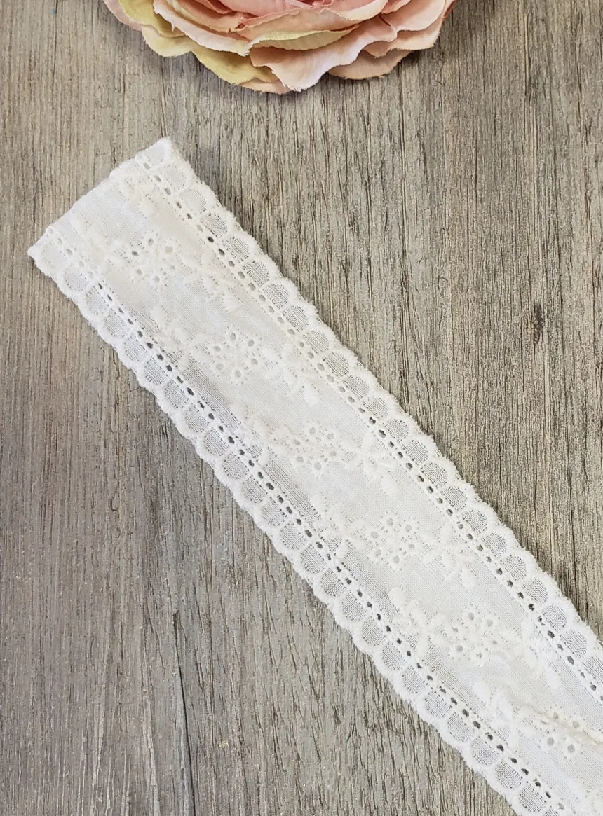 Bandeau blanc broderie anglaise bébé fille Blanc