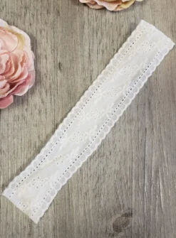 Bandeau blanc broderie anglaise bébé fille Blanc