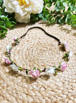 Bandeau de fleurs avec élastique