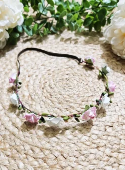 Bandeau de fleurs avec élastique