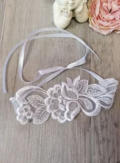 Bandeau dentelle bébé ou petite fille Blanc