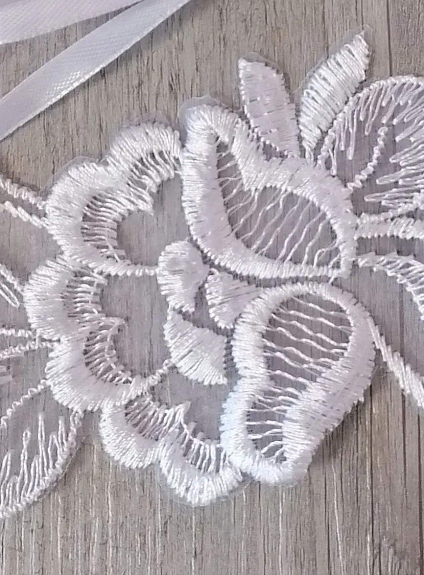 Bandeau dentelle bébé ou petite fille Blanc