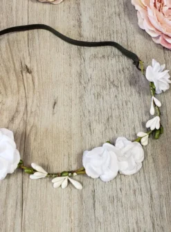 Bandeau Fleurs blanches Blanc