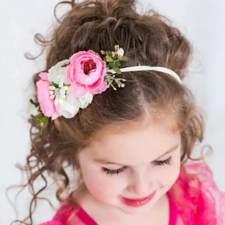 Bandeau fleurs champêtre petites filles