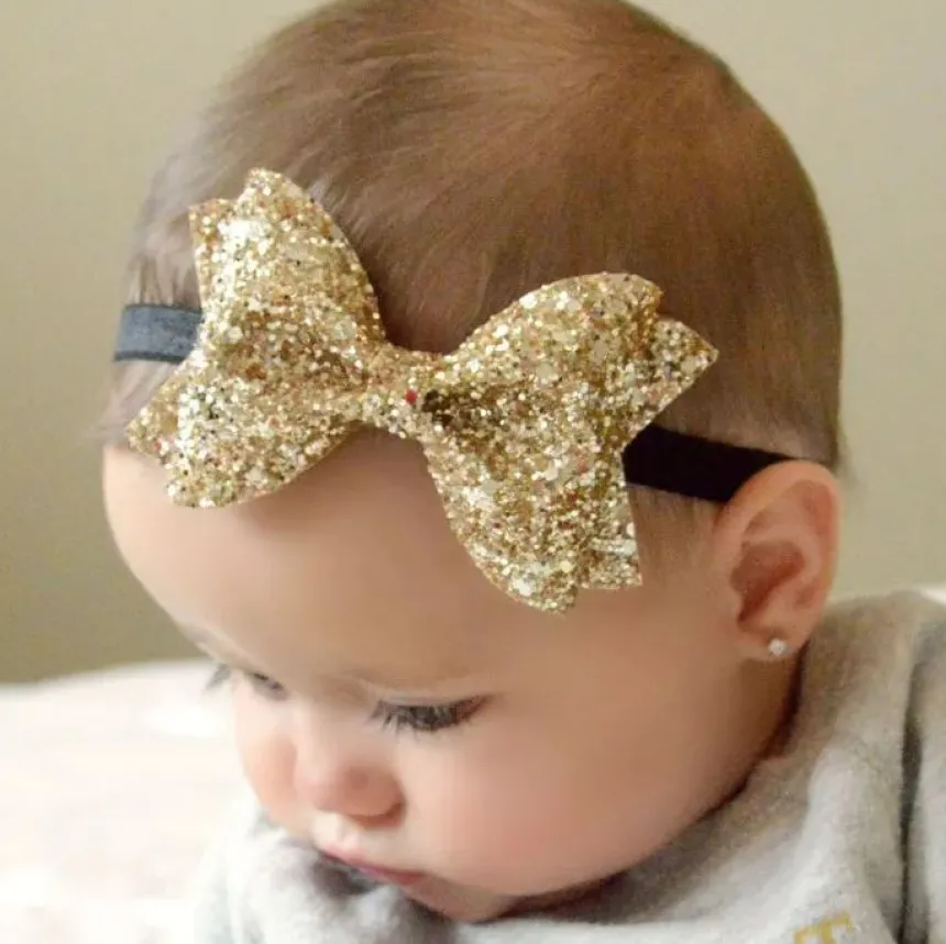 Bandeau paillette fille Or