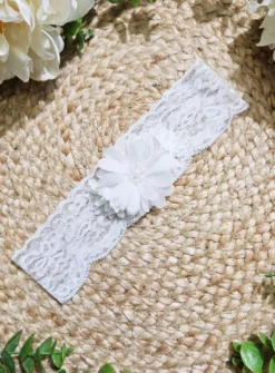 Bandeau trio de Fleurs et dentelle