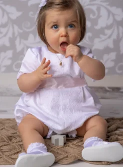 Barboteuse baptême bébé fille