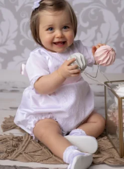 Barboteuse baptême bébé fille