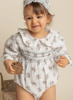 Barboteuse bébé fille coton gaze