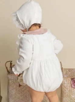 Barboteuse dentelle bébé fille