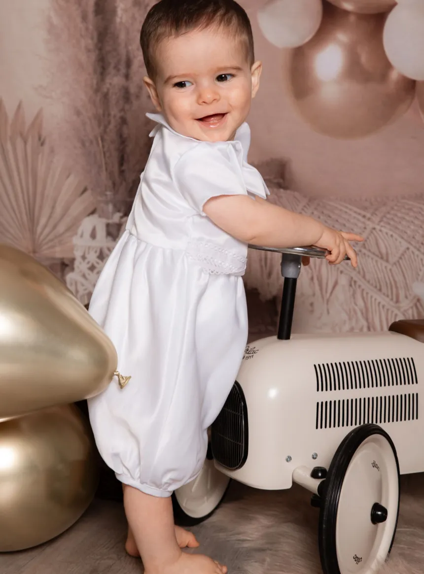 Barboteuse et casquette bébé garçon