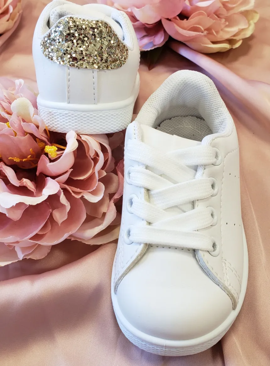 Basket cérémonie paillettes petite fille