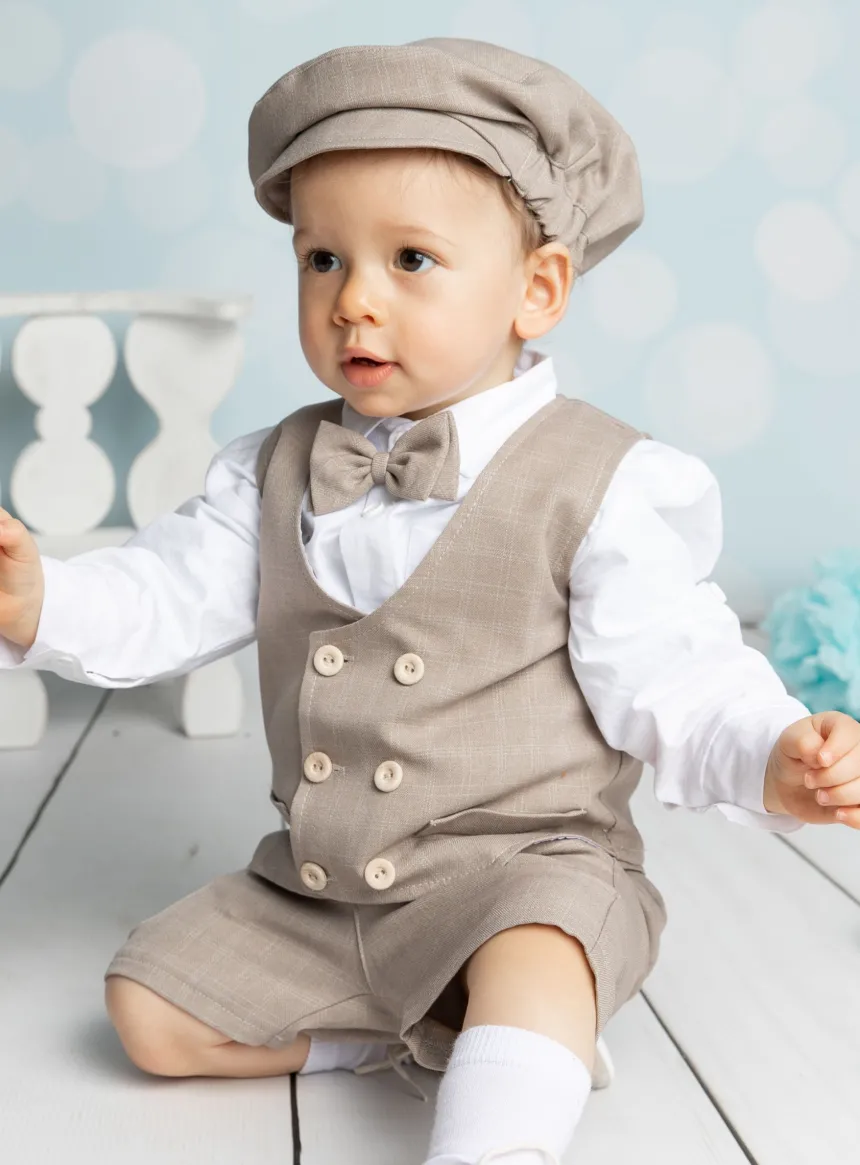Bermuda bébé et petit garçon beige Lisandro