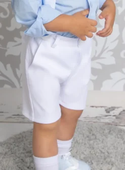 Bermuda blanc pour petit garçon