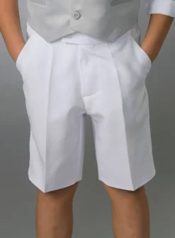 Bermuda garçon blanc Blanc