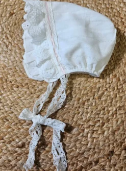 Béguin chapeau vintage bébé fille Ivoire - Ecru