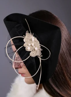 Bibi noir pour coiffure de soirée femme Noir