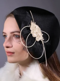 Bibi noir pour coiffure de soirée femme Noir