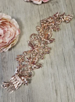 Bijou de tête papillons et fleurs de strass