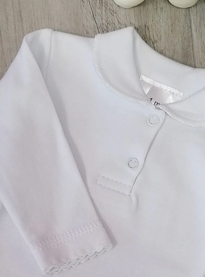 Body bébé fille blanc manches longues