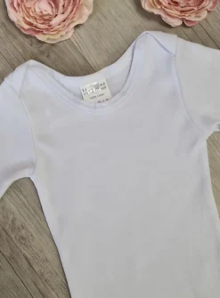 Body mixte blanc bébé manches courtes