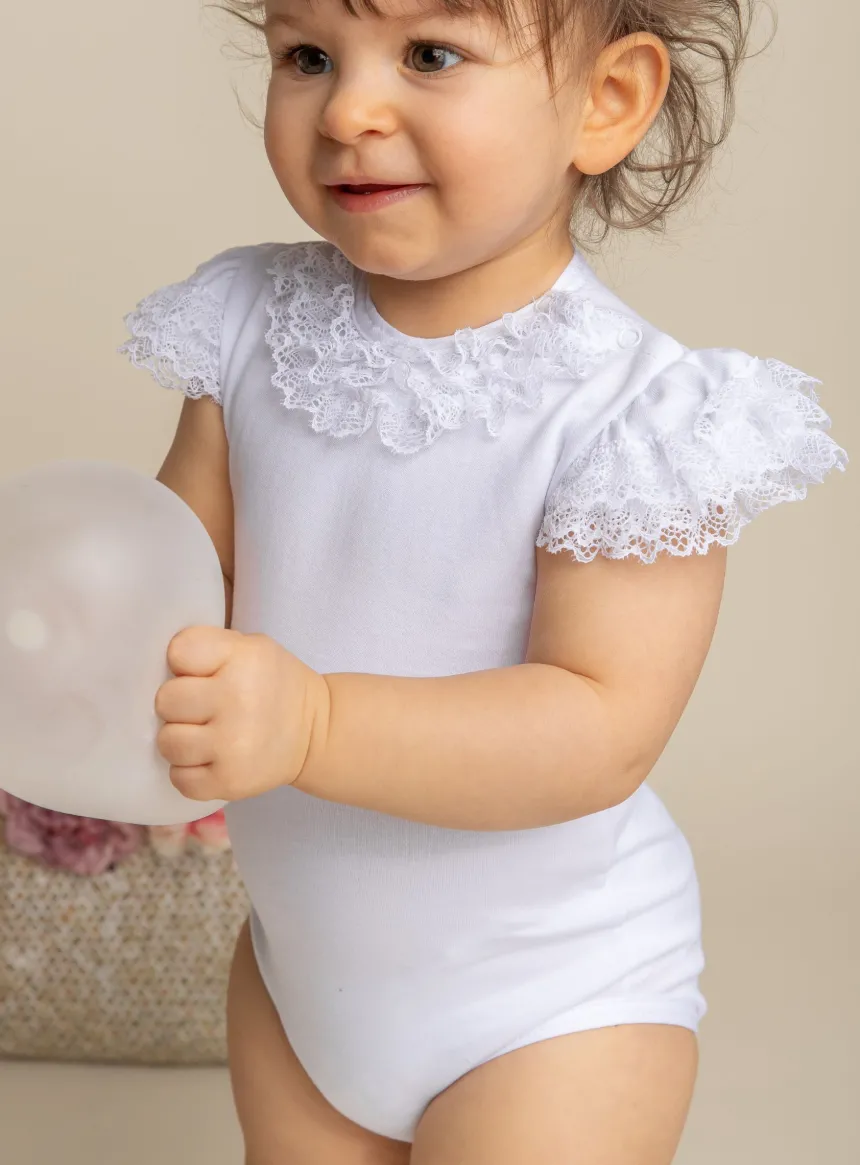 body été fille à froufrou dentelle