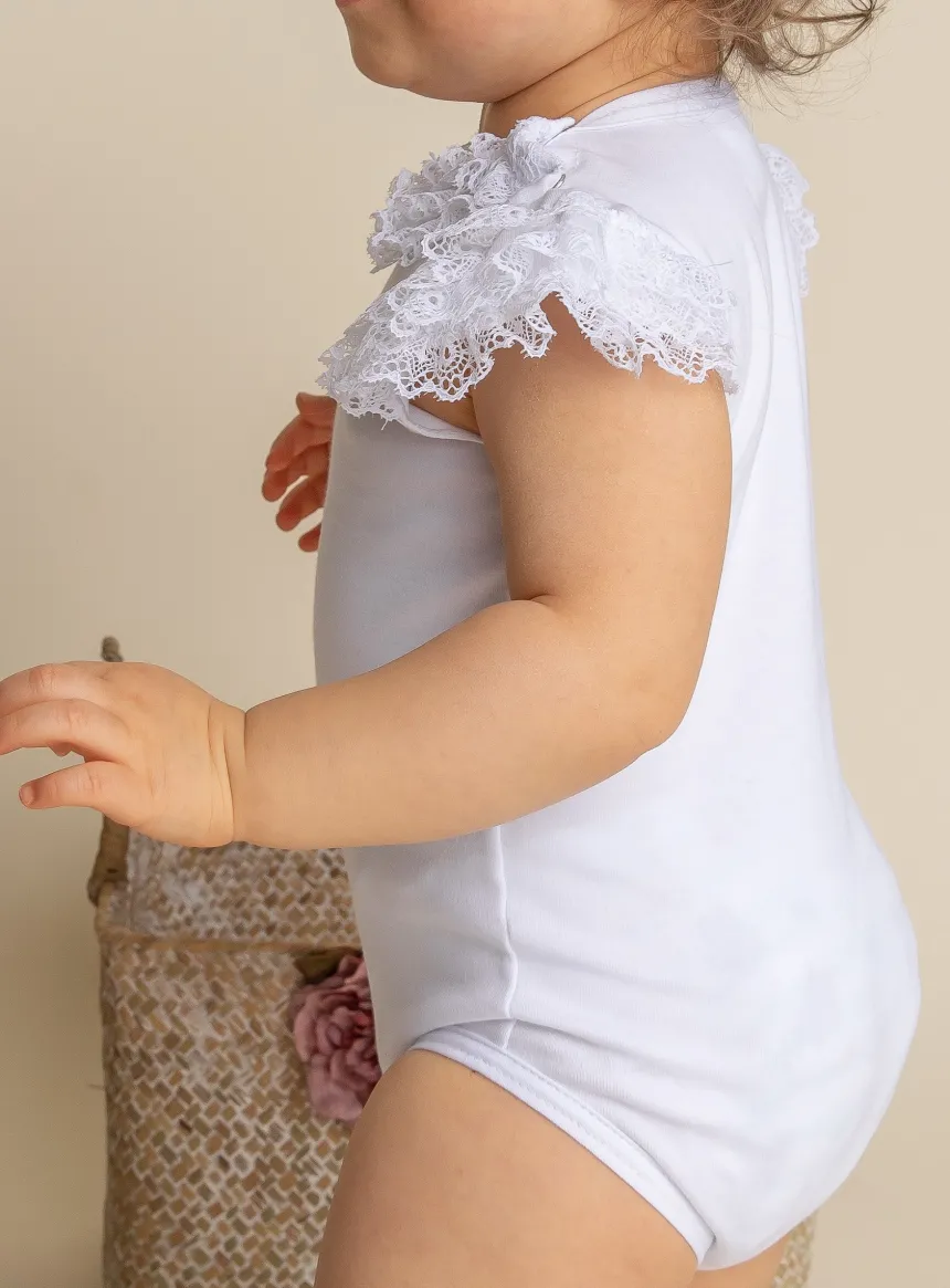 body été fille à froufrou dentelle