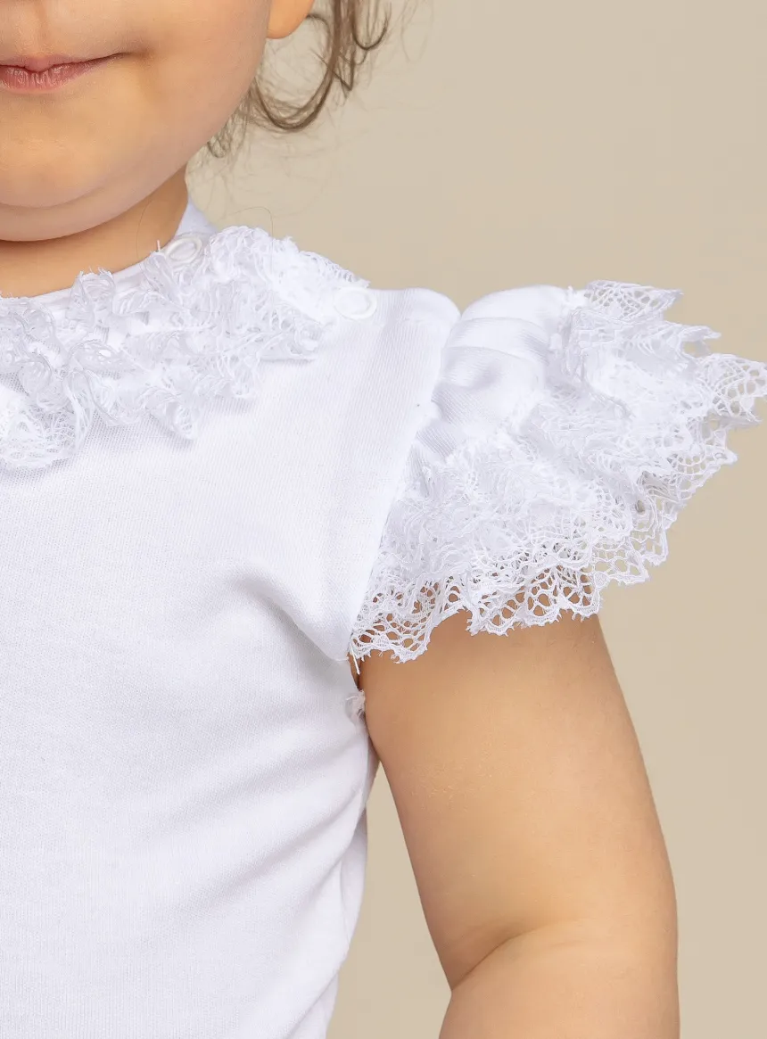 body été fille à froufrou dentelle