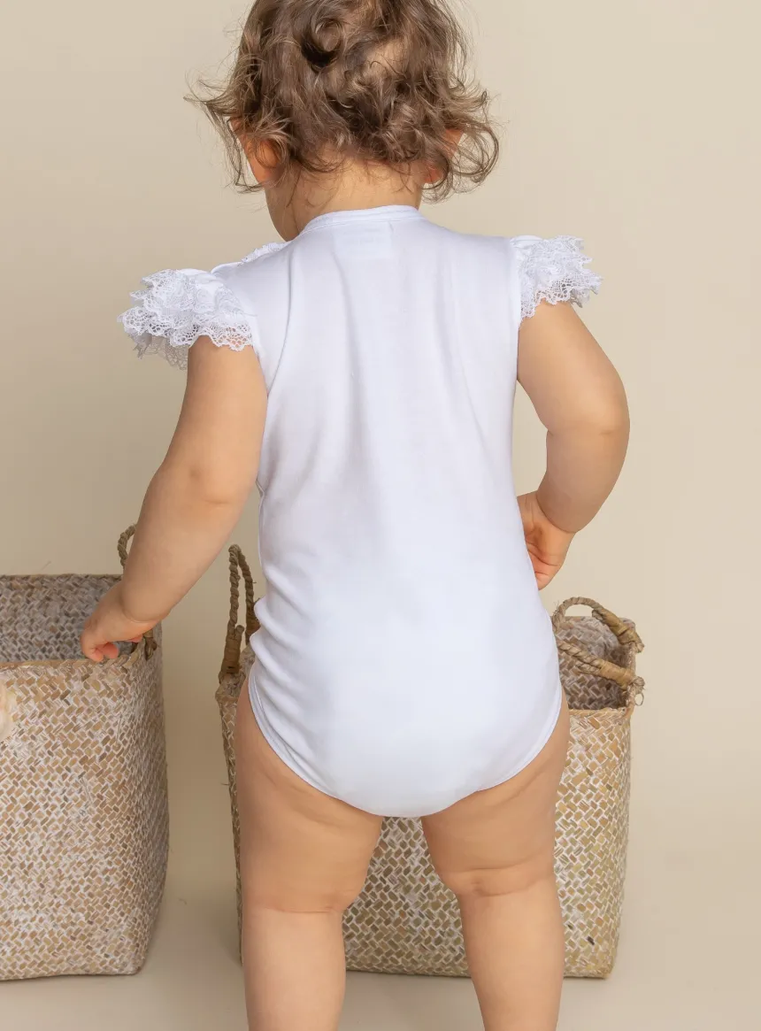 body été fille à froufrou dentelle
