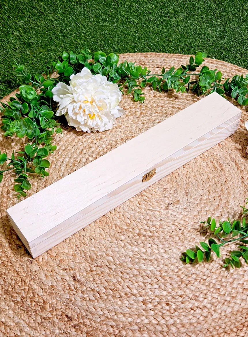 Boite en bois bougie Beige