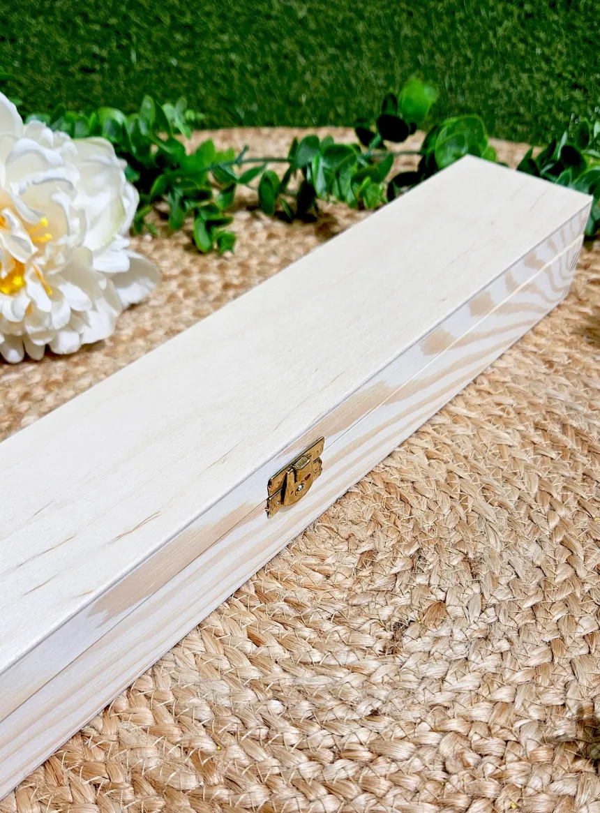 Boite en bois bougie Beige