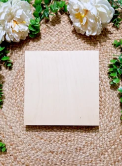 Boite en bois carré Beige