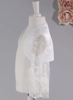 Boléro bébé fille manches longues dentelle