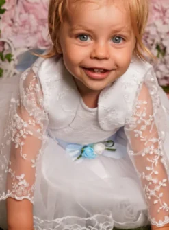 Boléro bébé fille manches longues dentelle