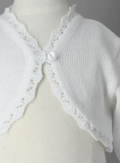boléro blanc bébé et fille