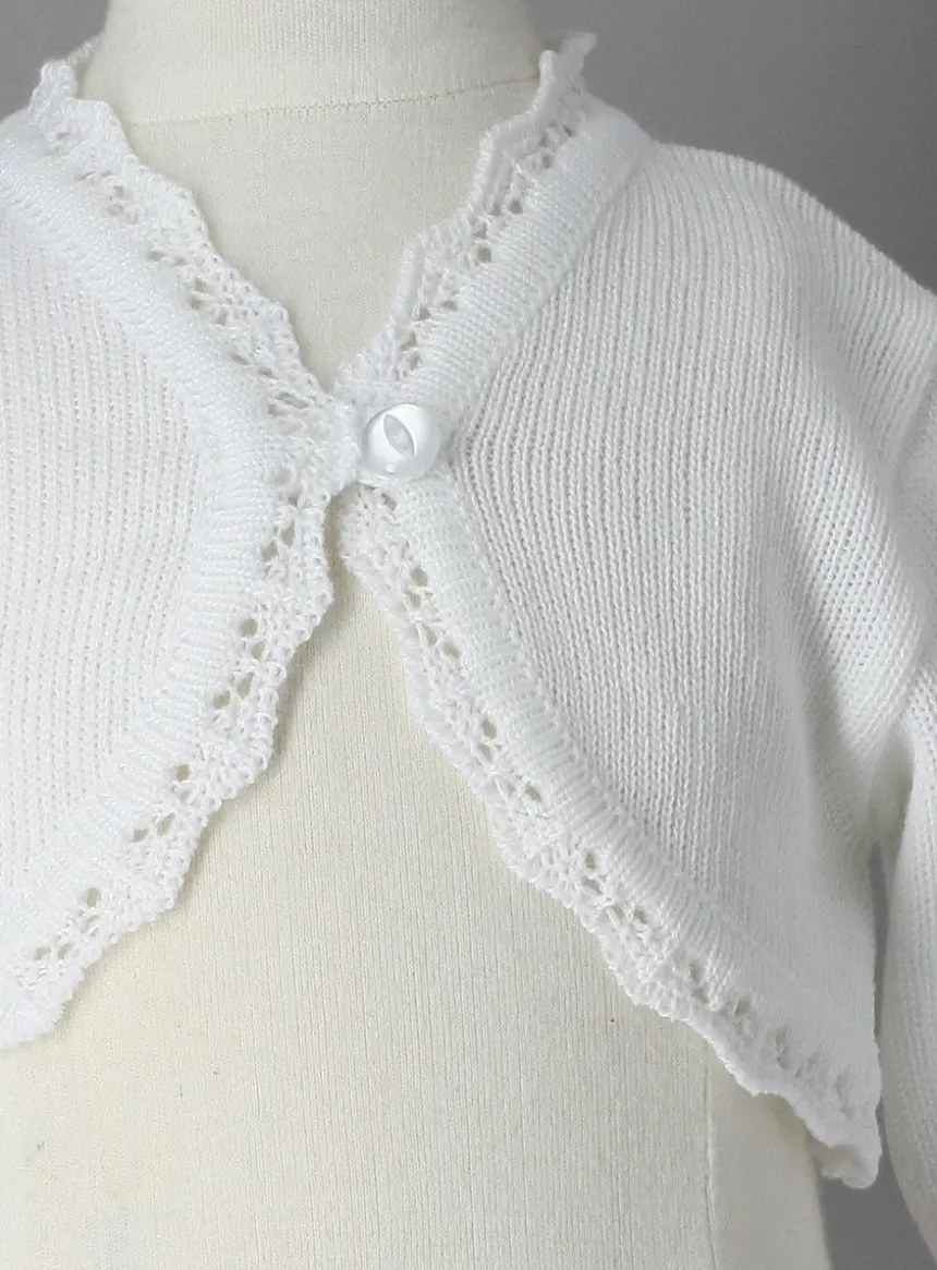 boléro blanc bébé et fille